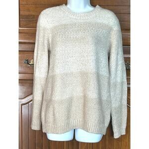 Calvin Klein women’s cozy sweater, size S, cream/tan preowned